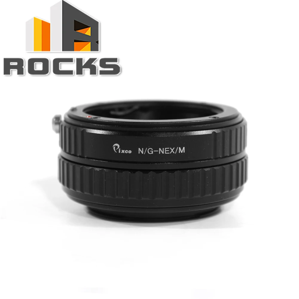 

Pixco Adjustable Focusing Macro To Infinity L.ens Mount Adapter Suit For Nik.on F Mount G Lens to Sony E Mount Camera NEX