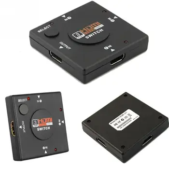 

Onsale 1pc 3 IN 1 OUT HDMI Splitter 3 Port Video HDMI Switch Switcher Supports Full HD 1080P HDTV DVD Mayitr
