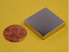 

NdFeB Magnet Block 1"x1"x3/16" thick Strong Neodymium Permanent Magnets Rare Earth Magnets Grade N42 NiCuNi Plated
