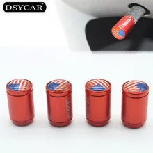 DSYCAR 4 pcs/lot USA flag Car Moto Bike Tire Wheel Valve Cap Dust covers Car Styling for Fiat Audi Ford Bmw VW Honda opel toyota