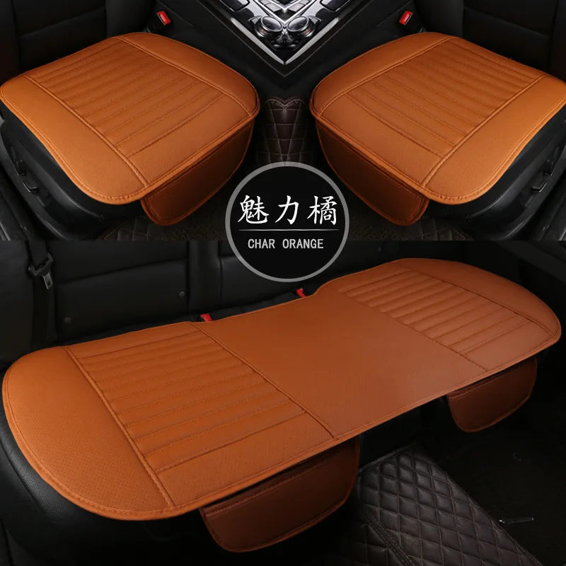 

PU Leather Car Front Seat Cover Four Seasons Anti Slip Mat Car Single Seat Cushion Cover Universal Auto Chair Pad Car Styling