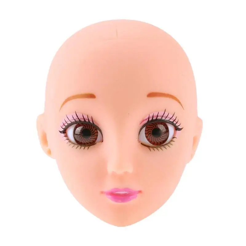 

3D Cosmetic Lenses Naked Doll Head Replica without Hair Plastic Cake Baking Mold Die Doll Head Accessories Mannequin Head