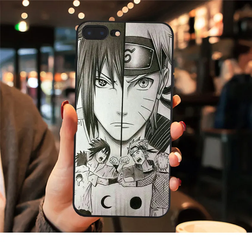 Sasuke Наруто Мягкий силиконовый чехол для iphone 7 6 6s plus 7 plus 8plus чехол для телефона для iphone 8 6 6s 7 plus X XR XS Max