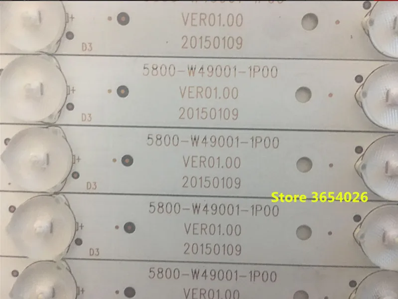 1 комплект = 10 шт. светодиодная подсветка для 49E3000 49E6000 49E360E/5ERS 5800 W49001 1P00 W50001 480 мм 6