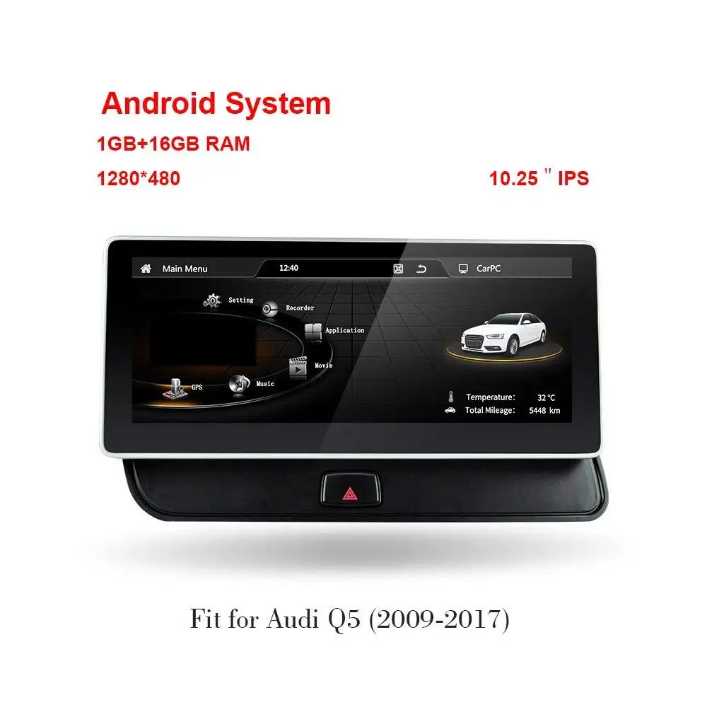 

car accessories 10.25 inch Screen Android 4.4 Car Audi GPS Navigation System Radio Player Media Stereo for AUDI Q5 2009-2017
