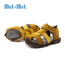 Children Sandals Boys Shoes Genuine Leather Cowhide Sandals Half Hole Single Shoes Casual Comfortable Summer Male