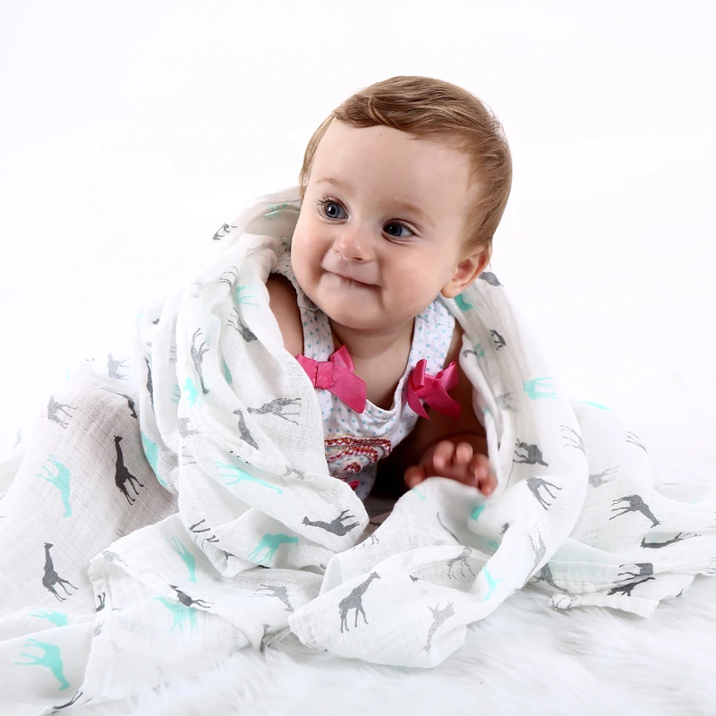 Günstige Hohe Qualität Neugeborenen Weichen Musselin Swaddle 100% Organische Baumwolle Baby Decken Bad Turm Baby Bettwäsche Wrap Baby Blankes