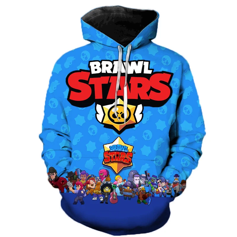 

2019 New Arrival Fashion Game Brawl Stars 3D Printed Hooded Sweatshirts Men Women Summer Casual Streetwear Plus Size Hoodies