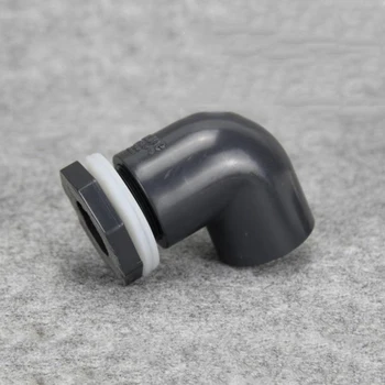 

40mm Inner Diameter 90 Degree Elbow PVC Outlet Drainage Joint Pipe Fitting Connector For Aquarium Fish Water Tank