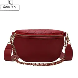 2019 новые сумки для женщин поясная сумка женская круглая поясная сумка Роскошная брендовая кожаная нагрудная сумка красная Новая модная