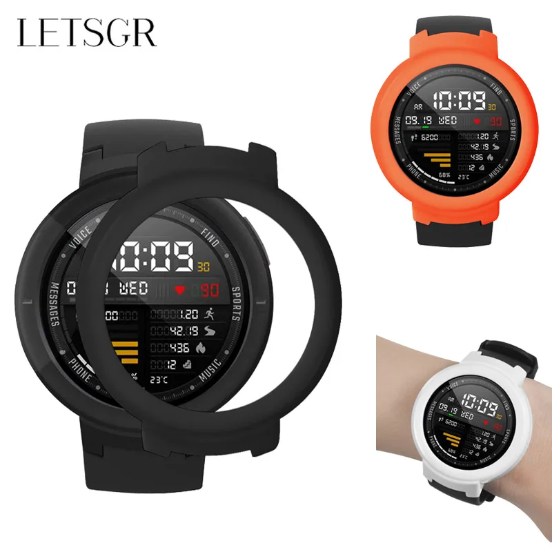 LETSGR часы рамка для Xiaomi Huami Amazfit Verge умные 3 протектор чехол тонкий цветной Рамка ПК