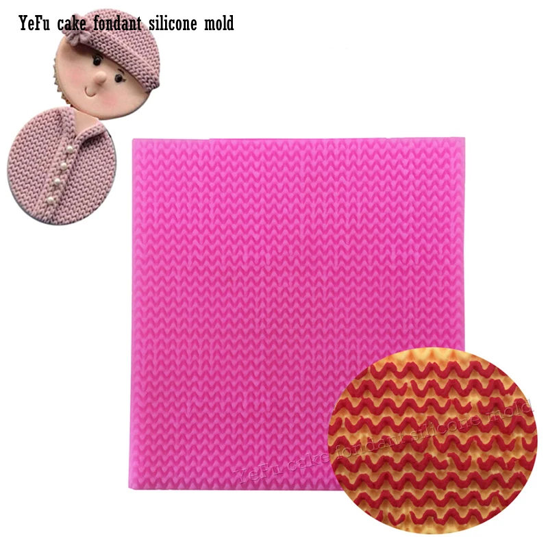 

DIY lace Mat Needle knitting wool texture lace cooking tools Silicone Fondant Mold DIY Cake Decorating Polymer Clay Resin F0910