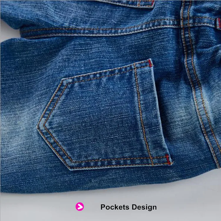 Kids Girls Flower Embroidery Blue Flared Jeans 23
