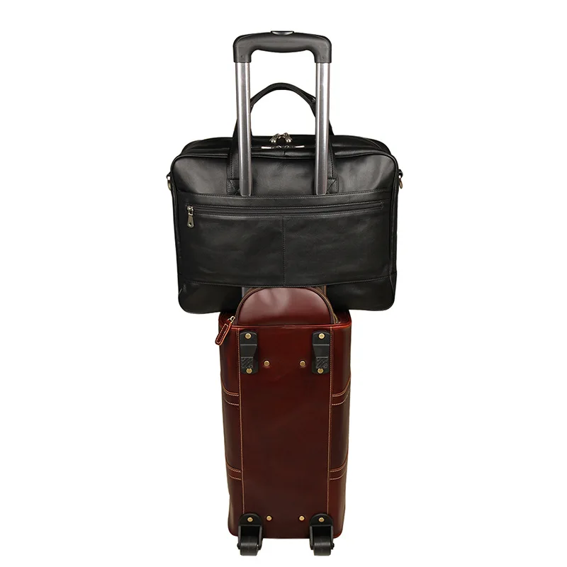 Nesitu большой винтажный портфель из натуральной кожи 14 ''15,6'' 17 ''для ноутбука, офисный мужской портфель, деловые сумки через плечо