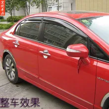4pcs Exterior Mugen Style Sun Window Visor Protective Sun Window Shield For Honda Civic 2006 2007 2008 2009 2010 2011 Car-stylin