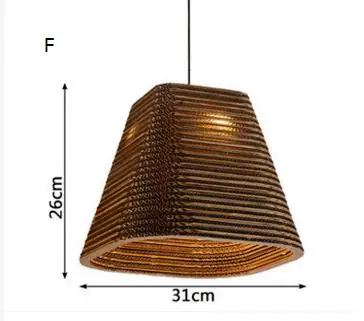Бумажный кулон соты огни картон персонализированные гостиной ресторан кафе магазин одежды подвесные светильники Z84131 - Цвет корпуса: F