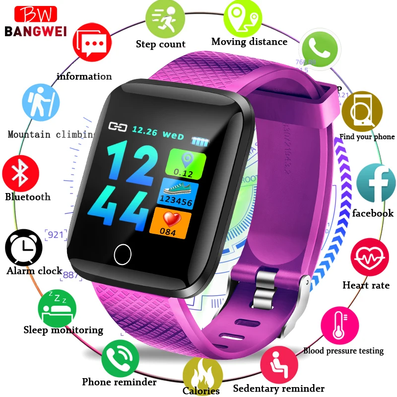 

LIGE Sport Smart Watch Women IP67 Waterproof Fitness Bracelet Tracker Pedometer heart rate Monitor smartwatch For Android ios