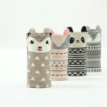 

Socks women cotton spring autumn stereo ear cartoon animal Cute Rabbit panda fox Female Girl sock New Color stitching