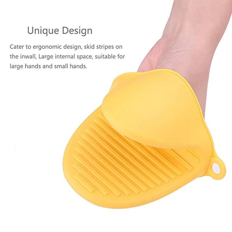 

1Pc Insulation Glove Non Stick Anti-Slip Pot Bowel Holder Cooking Baking Oven Mitts Kitchen Silicone Heat Resistant Gloves 25