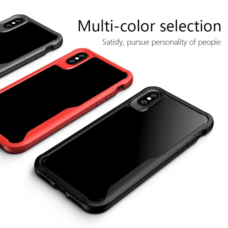 1Pcs 100% new Luxury Mobile Phone Cases for iPhoneX/XS/XR/5S/SE Transparent silicone Drop Protection Case | Мобильные телефоны и