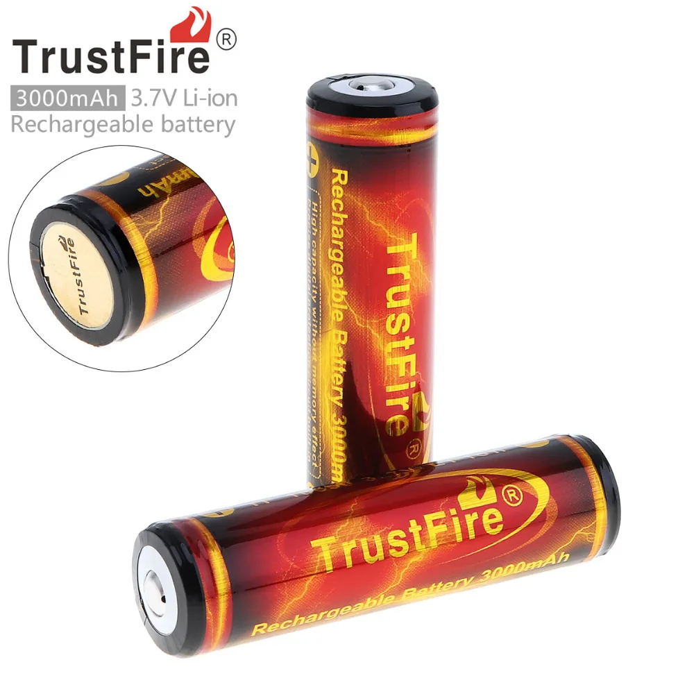 

2PCS/Lot 18650 batteries Outdoor light flashlight battery 3000mAh 3.7V Li-ion Rechargeable Battery with Protected PCB