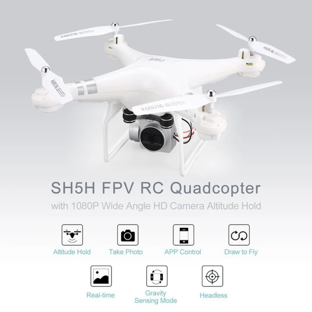 SH5H FPV Дрон с широкоугольной HD камерой 1080P/720P видео Безголовый режим Гравитация
