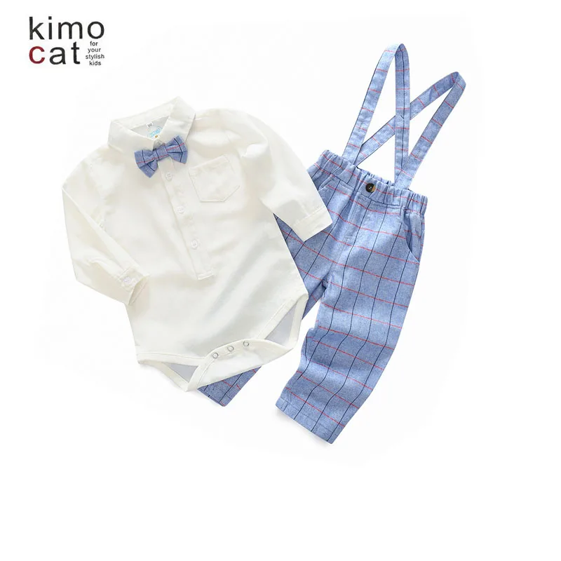 

Newborn Infantil Boy Gentleman Romper Summer Short Sleeve Tops+Bib 2Pcs Baby Kids Clothes New Gentlemen Jumpsuit Fashion Rompers