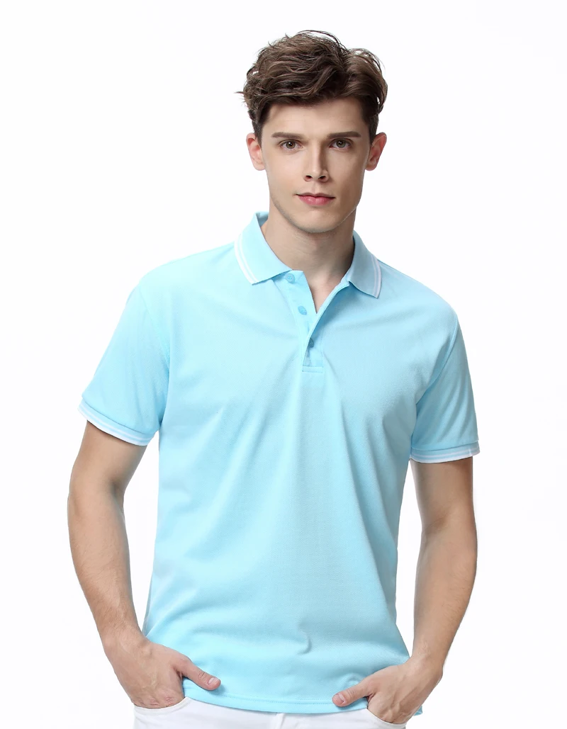 Мужские брендовые рубашки поло логотип с короткими рукава хлопок Camisa Homme одежда