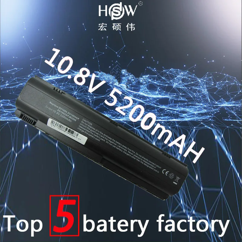 

5200MAH replacement laptop battery for hp Pavilion DV1000 DV5300 G3000 G5000 FOR HP Special Edition L2005CO,batteria akku