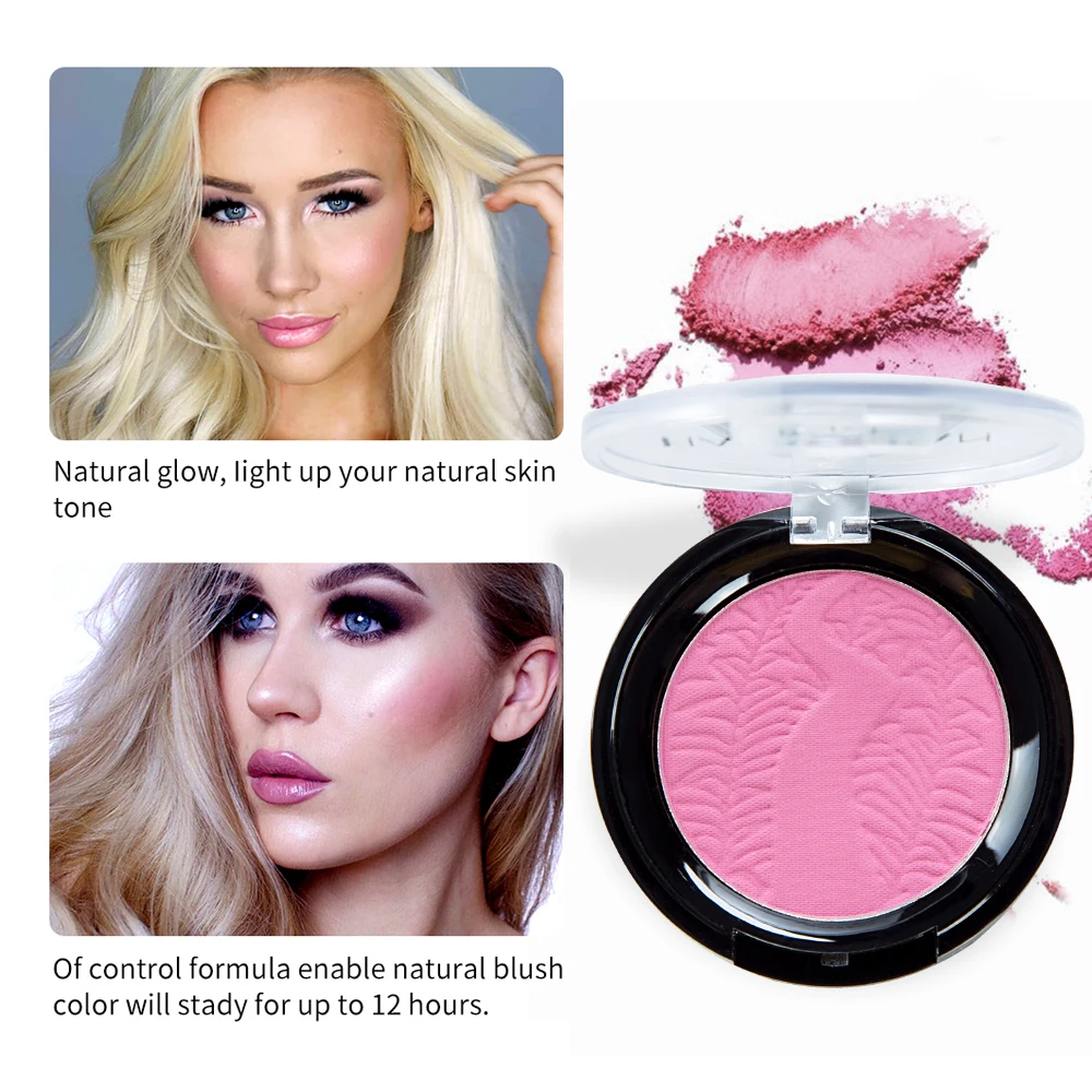 

Blusher Powder Face Blush Makeup Long Lasting Women Cosmetic Pressed Mineral Matte Pink Palette Fast Ship