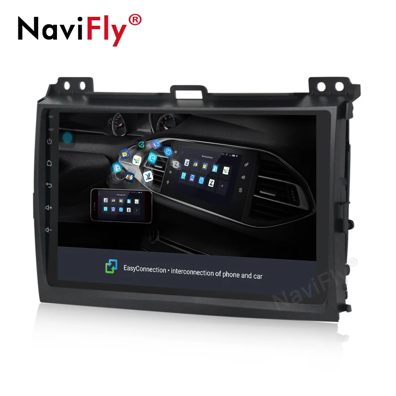 Clearance NaviFly Android 8.1 Car GPS Navigation Radio for Toyota Land Cruiser Prado 120 2004 to 2009 Auto Multimedia stereo player WIFI 4