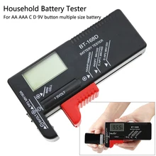 Бытовой батарея тестер Универсальный BT168D цифровой батарея тестер вольт проверки для AA AAA 9 В Кнопка несколько размеров