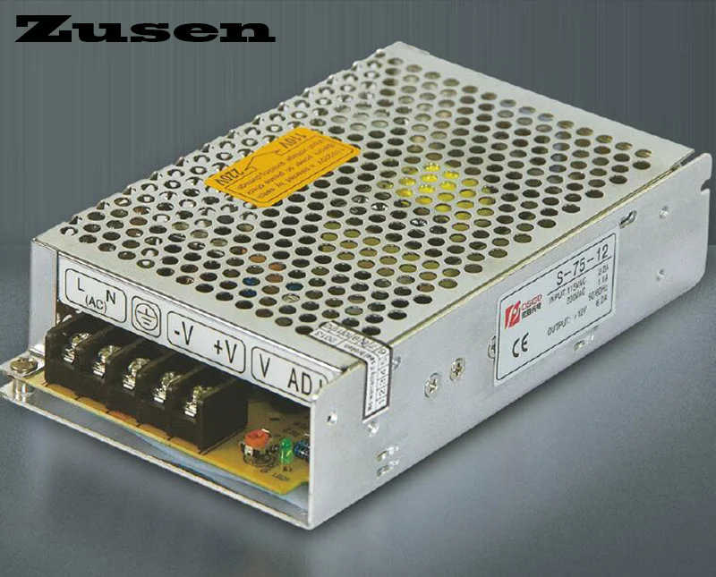 

Zusen S-75W-5V 12V 15V 18V 24V 48V Single output Switching Power supply