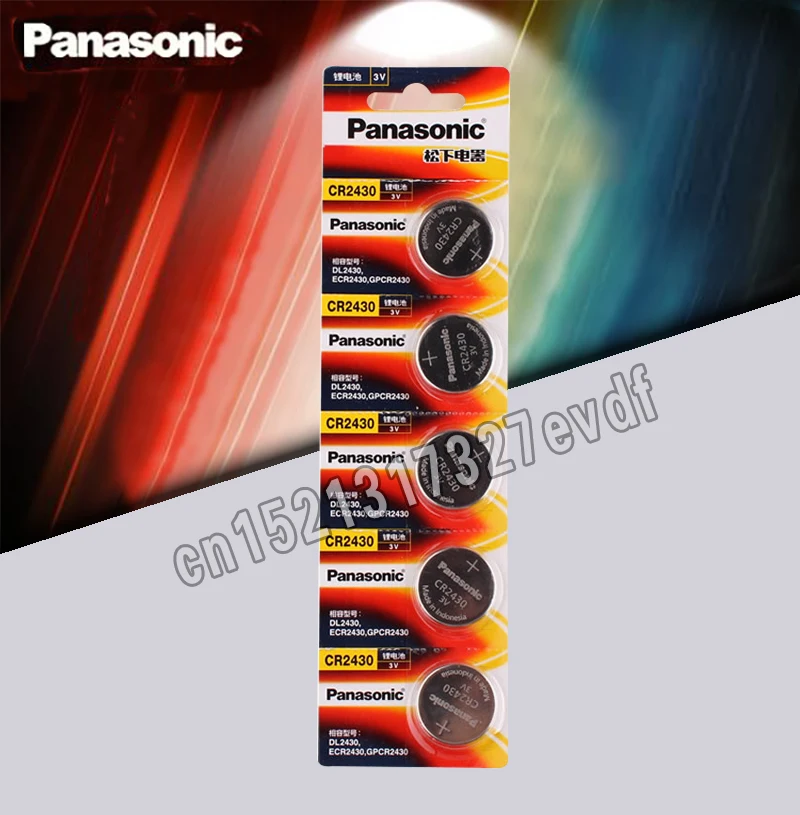 Батарейки Panasonic CR2430 кнопочные 100% подлинные 5 шт./лот 3 в литиевая батарейка