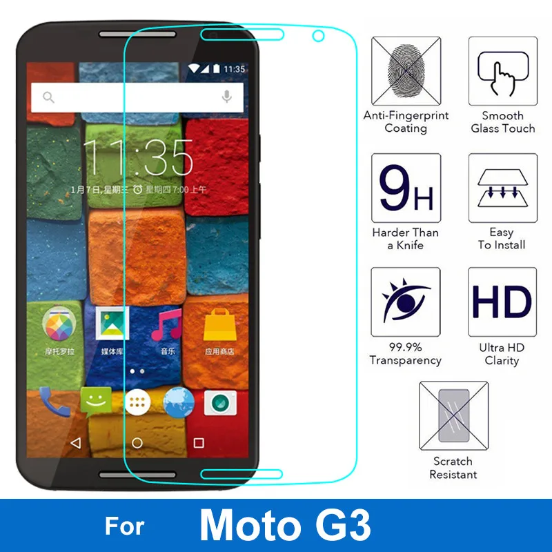 Ультратонкая Взрывозащищенная Противоударная пленка для Motorola Moto G3 XT1540 XT1541 XT1543