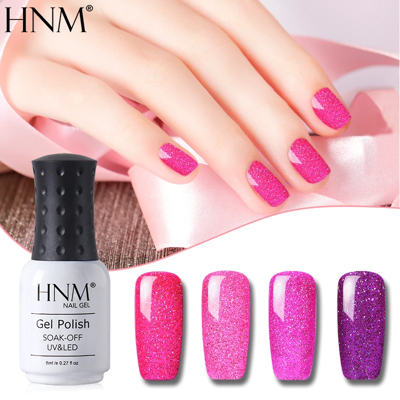 HNM 8 мл неоновый Блестящий Гель лак для ногтей СВЕТОДИОДНЫЙ УФ светильник