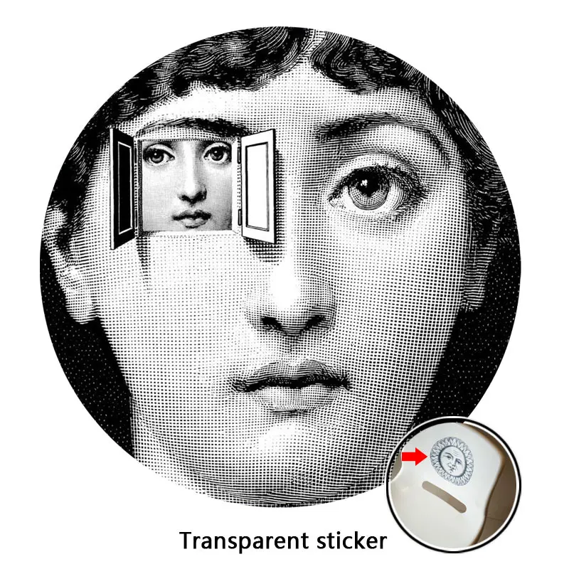 NO.113-140 дизайнерские обои Fornasetti, прозрачные наклейки на стену для украшения стен, гостиной, 1 шт - Цвет: 122