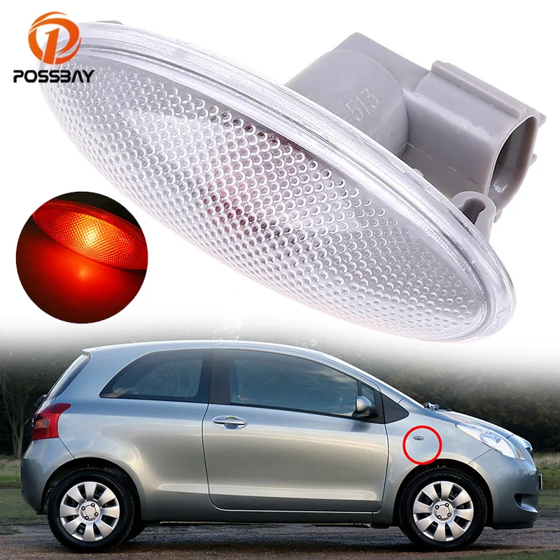 POSSBAY LED Car Side Turn Signal Light Fender font b Lamps b font Amber Indicator Lights