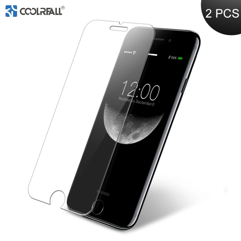 Coolreall 2 шт. 2.5D закаленное стекло пленка для iPhone 6 6s 7 8 Plus X ультратонкое 0 25 мм