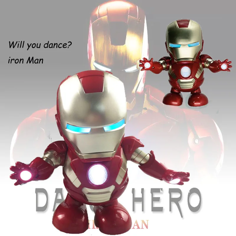 

Avengers 4 Hulkbuster Tony Stark Iron Man Robot Edition Music with Light Electric Action figure Dancing Armor Joints Movable kid