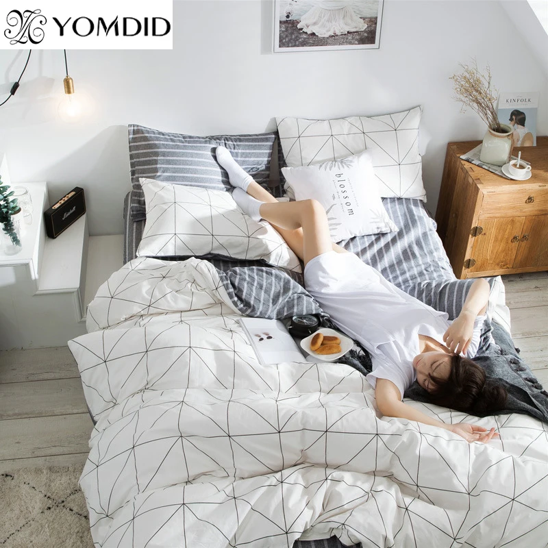 

100% Cotton 3pcs Duvet Cover Sets White Duvet Cover With Pillowcases Multi-size Soft Bedding Set Wedding Decorations Bedding Set