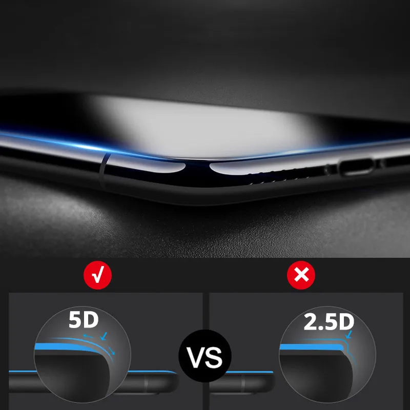 5D закаленное Стекло для iPhone X 6 6s плюс 7 plus 8 плюс Экран протектор для iPhone 6 6s 7 8 Стекло полное покрытие изогнутые защиты