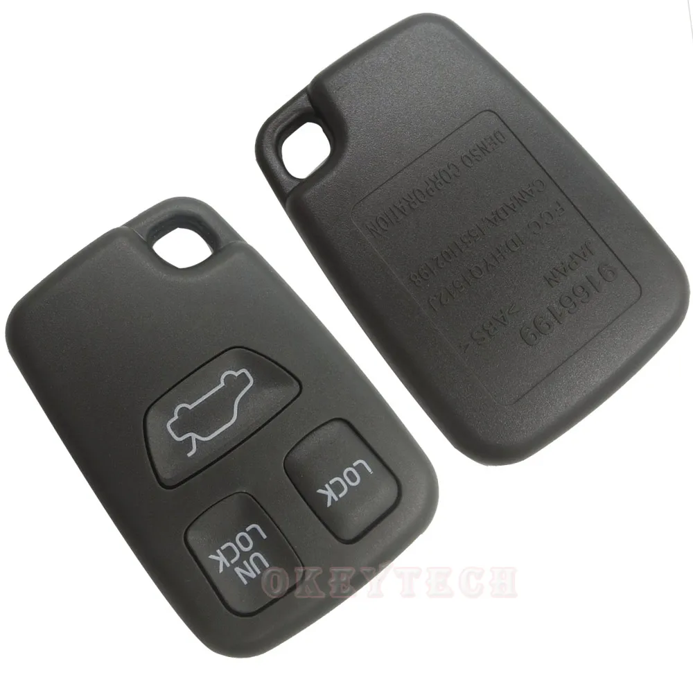 OkeyTech дистанционный ключ дистанционный брелок для автомобильного ключа Uncut смарт-ключ чехол Замена чехол для ключей от автомобиля с 3 кнопками для VOLVO S70 V70 C70 S40 V40 98-05