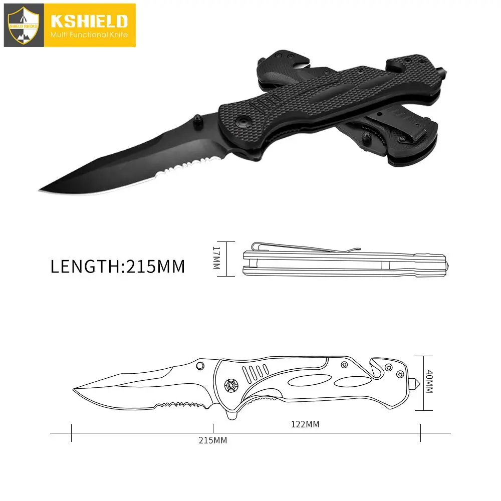 Складной карманный охотничий нож KSHIELD G10 Cuchillo Многофункциональный тактический