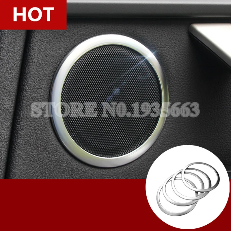 

Interior Car Door Speaker Frame Cover Trim For BMW X3 F25 2011-2017 X4 F26 2014-2017 4pcs