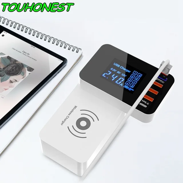Station-HUB-Led-Display-QI-Wireless-Charger-Quick-Charge-3-0-Smart-USB-Type-C-Charger.jpg_640x640
