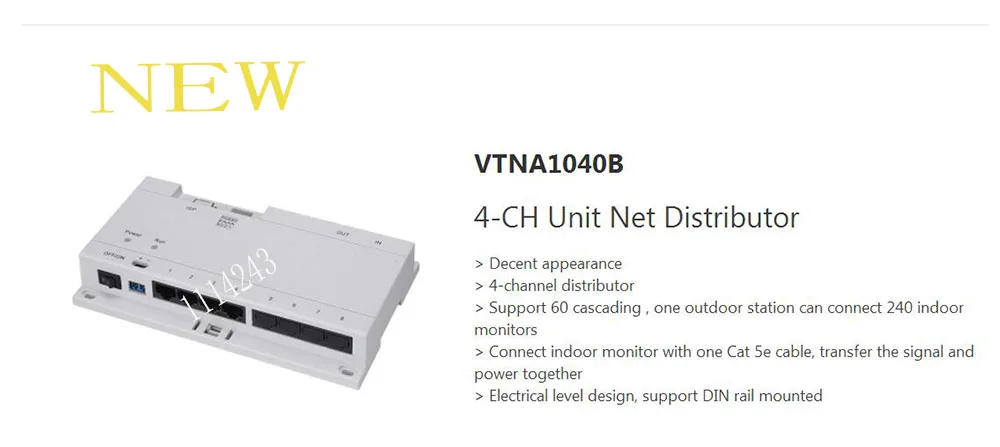 

In Stock dahua Free Shipping 4-CH Unit Net Distributor without Logo VTNA1040B