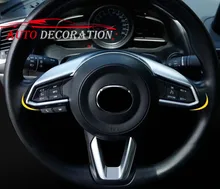 Mate Car styling Accesorios Interiores Decoración Volante Cubierta de Marco 1 * Para Mazda CX-5 CX5 $ number ª generación 2017 2018