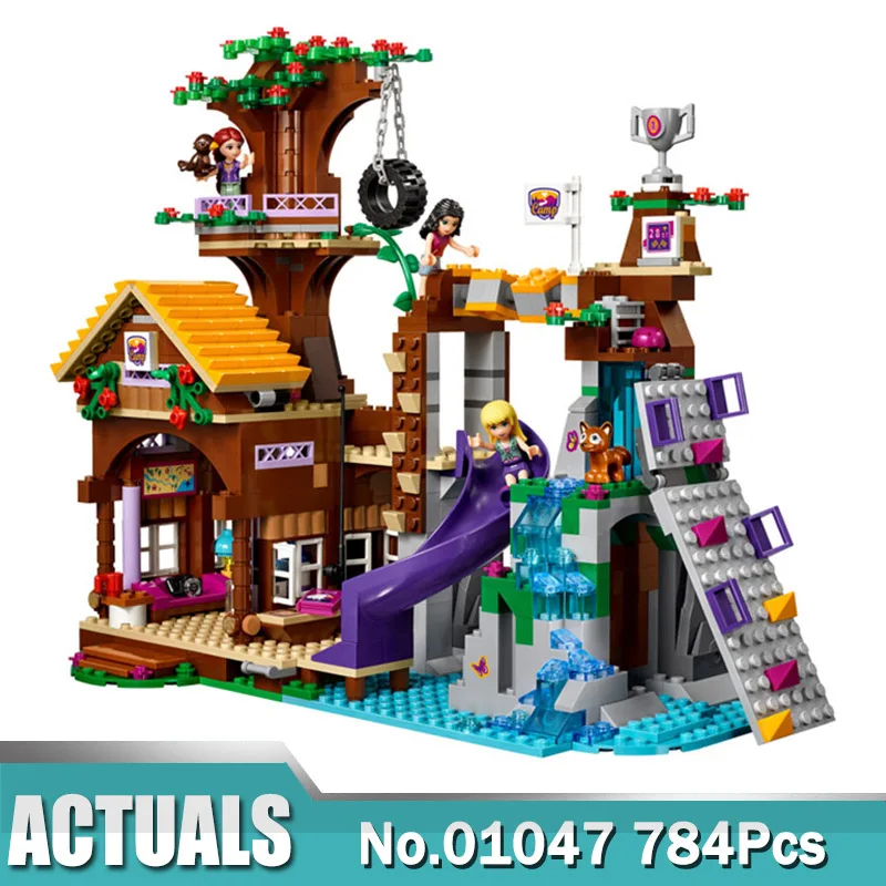 

Compatible with Lego Friends 41122 Adventure Camp Tree House 41122 Emma Mia Figure Model BuildingToy hobbies For Children