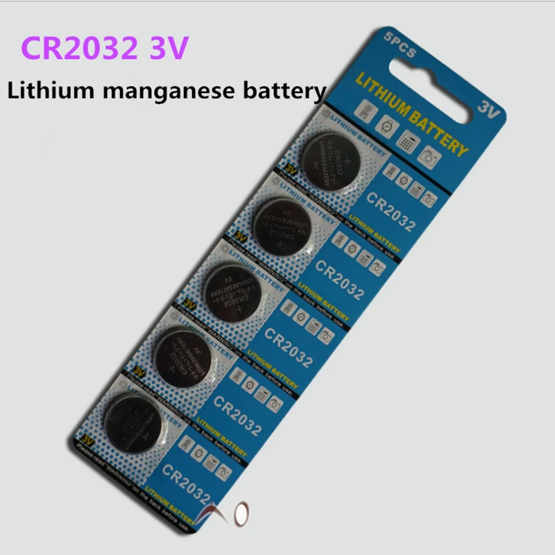 

High quality 5 PCS/LOT CR2032 button cell battery 3 v lithium battery is suitable for toys, electronic products